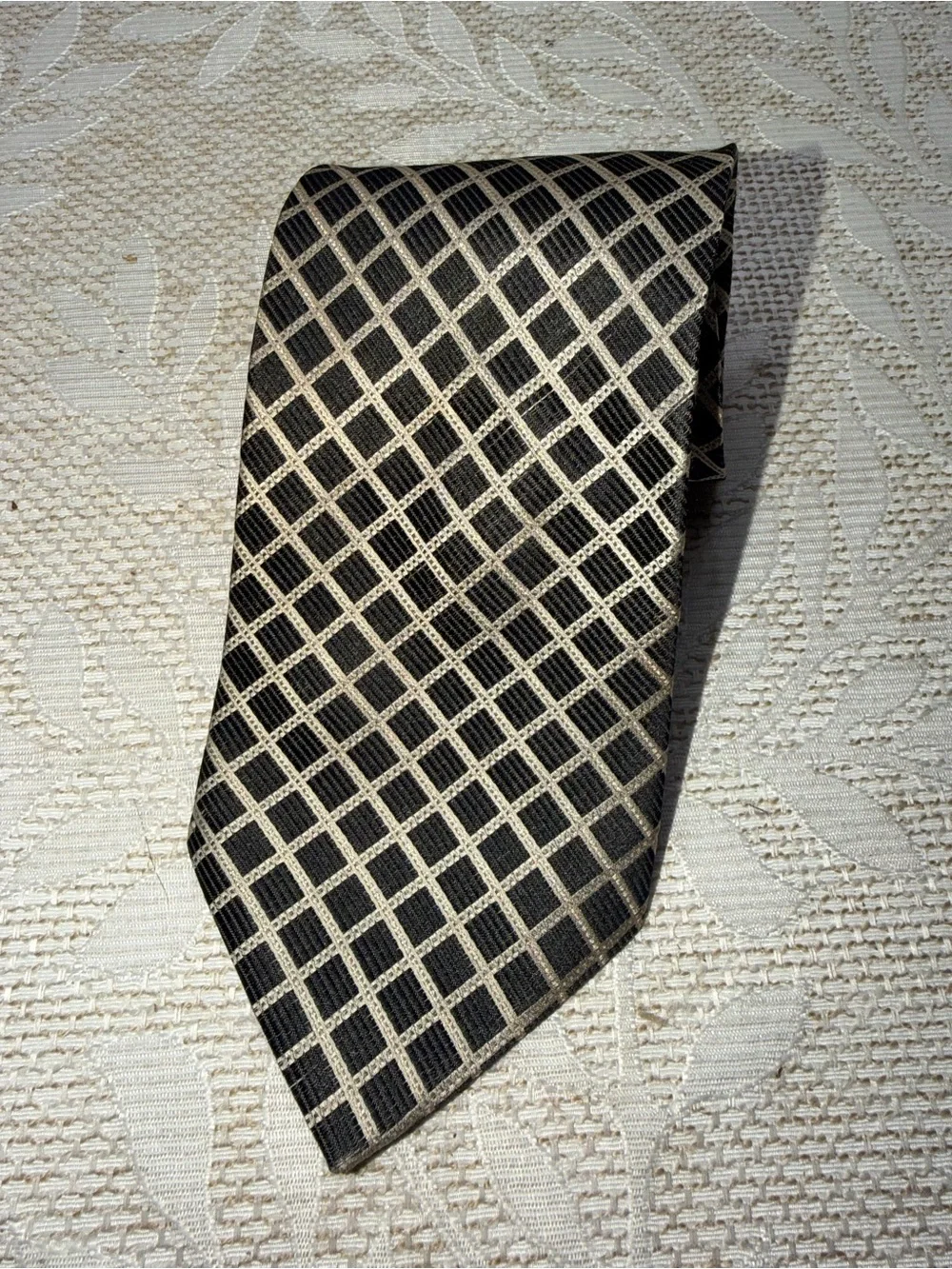 JOSEPH & FEISS silk men tie Metalic Geometric Squares